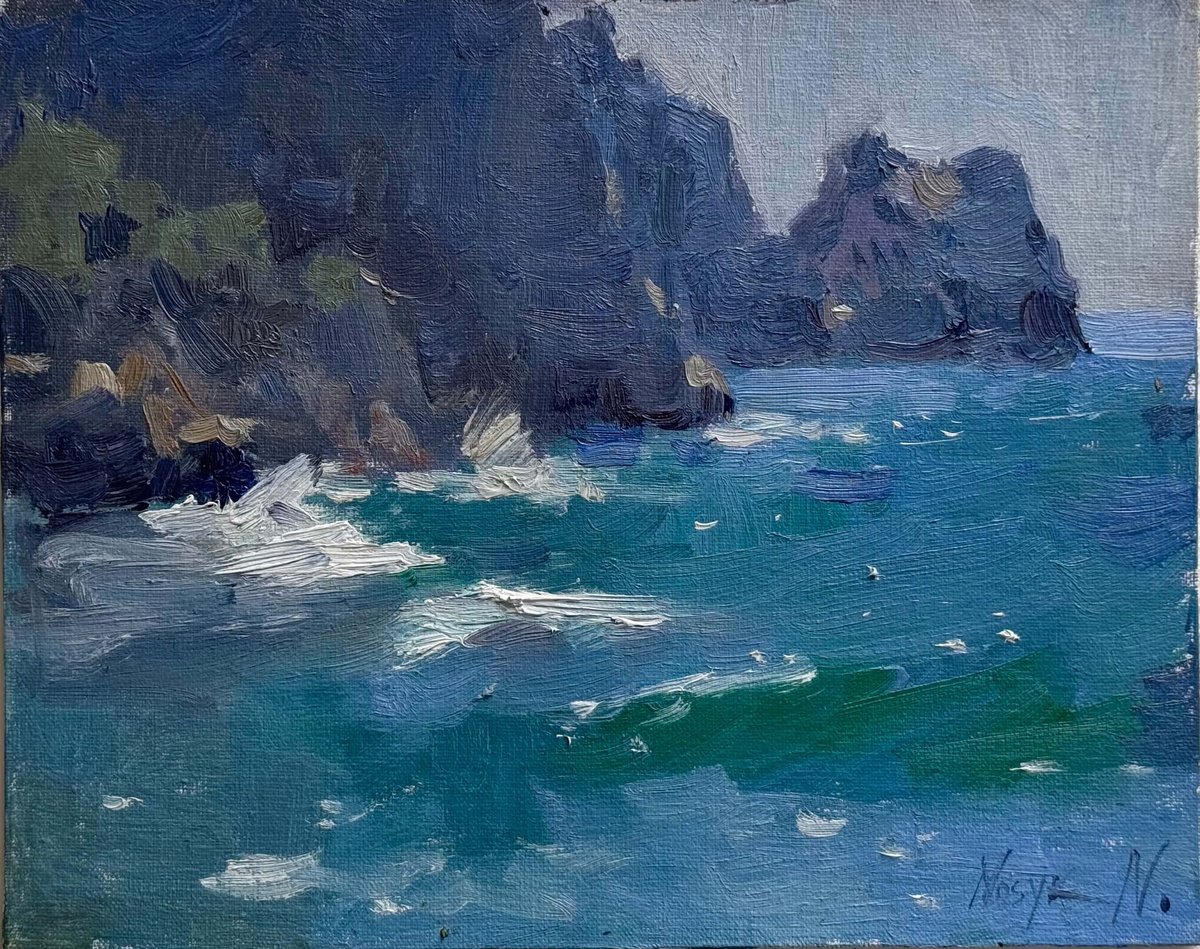 Where The Waves Break By Nataliia Nosyk, 10 X 8, Artwork For Sale On Artfinder
