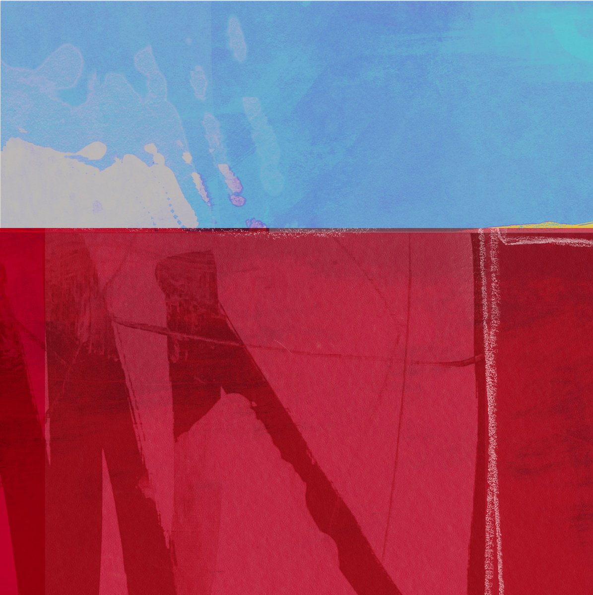 Expressive Abstract Giclee Print By Adrian Bradbury, 17 X 17, Winter Breakers, Original Artwork