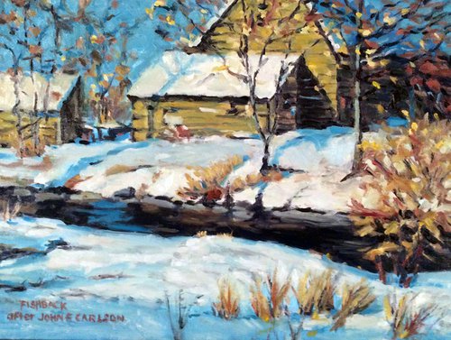 Winter Cabin by Daniel Fishback