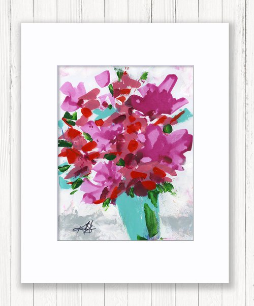 Blooms Of Joy 14 - Vase Of Flowers Painting by Kathy Morton Stanion by Kathy Morton Stanion