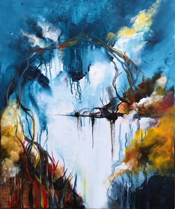 " Dream BIG ! , dreams are unlimited! ” abstract Painting -50x60cm