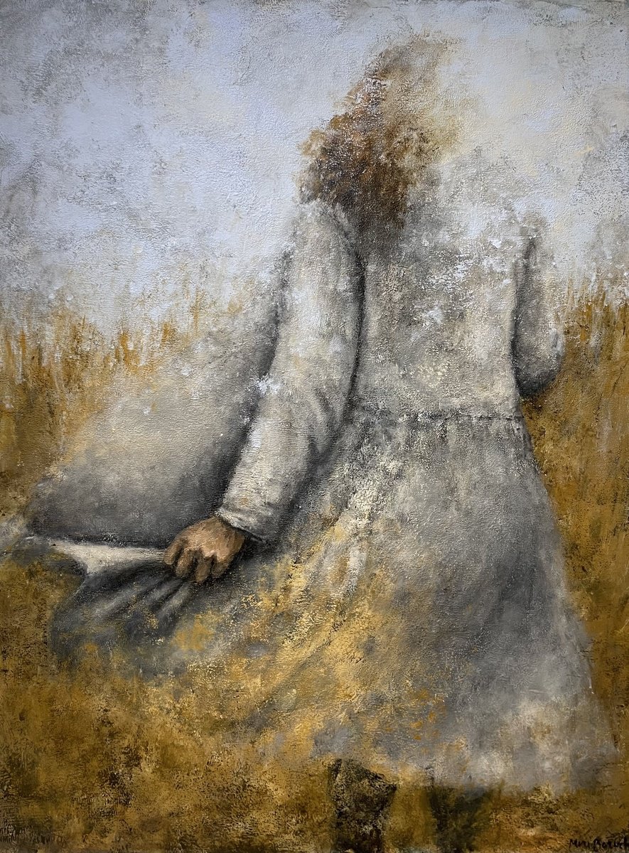 Running Through The Golden Fields By Miri Baruch, 35 X 47, Artwork For Sale On Artfinder