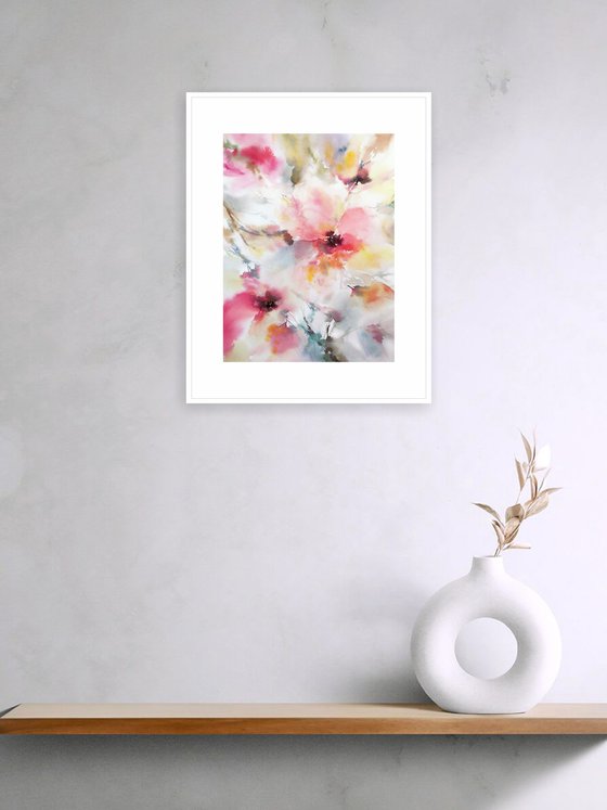 Colorful abstract flowers