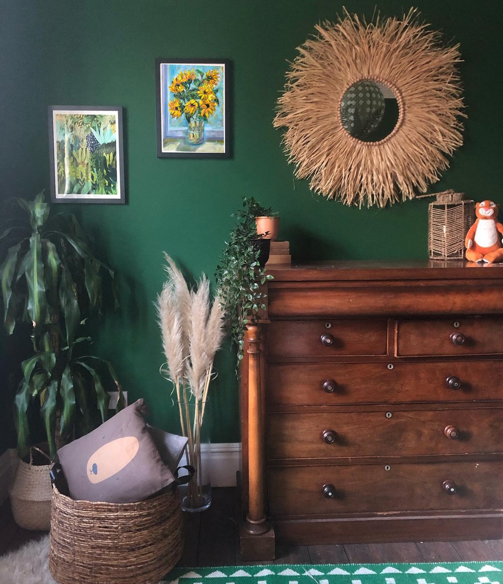 Impressionistic Botanical Oil Painting By Katia Ricci, 10 X 12", Sunflowers In The Window, Original Artwork