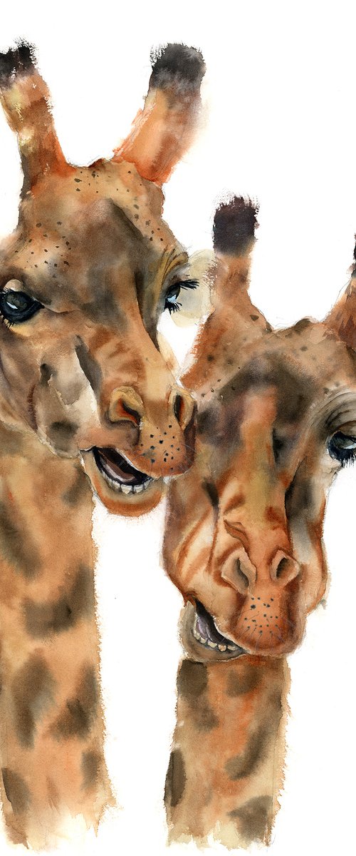 Pair of Giraffes by Olga Tchefranov (Shefranov)