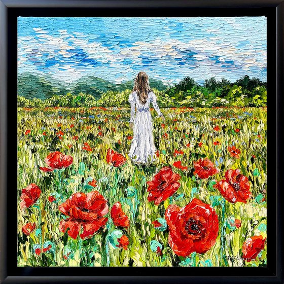 Poppies, impasto