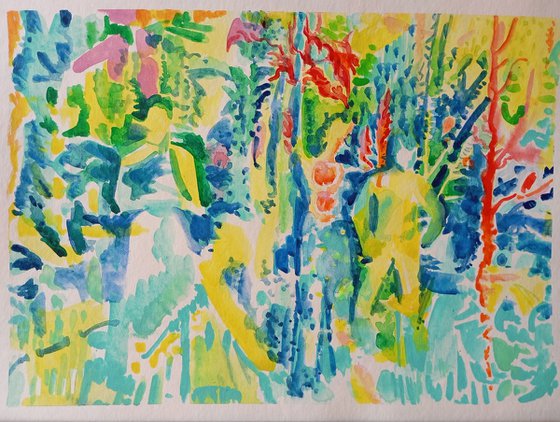 In the forest. Two