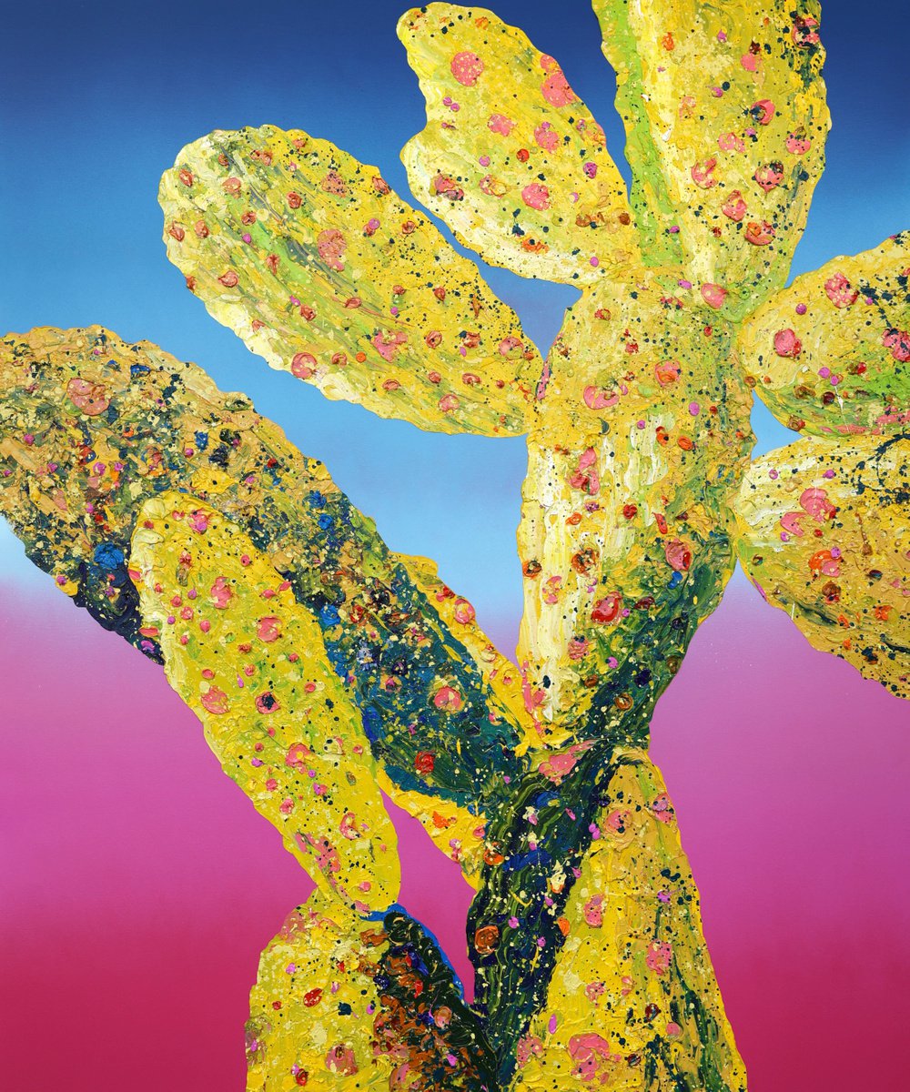 Impressionistic Botanical Oil Painting By Dominic Virtosu, 59 X 71, Majestic Yellow, Original Artwork