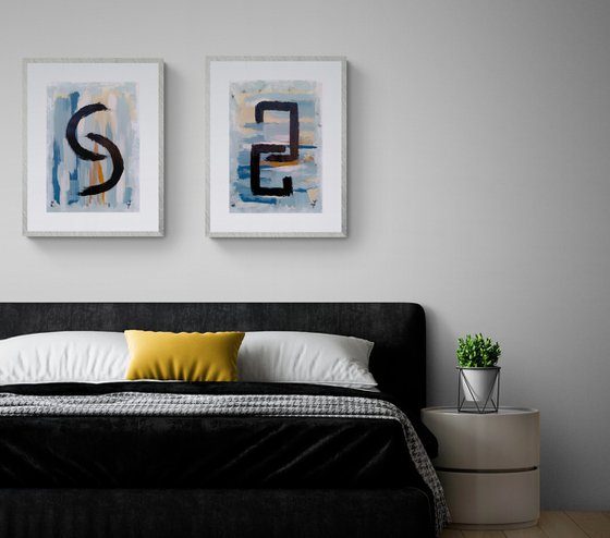 Quiet Currents. Diptych.