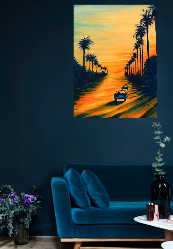 Another day going down- Californication series EXTRA DEEP 3D CANVAS