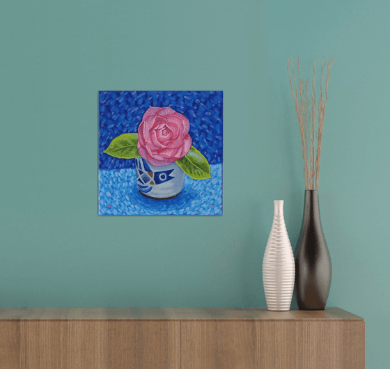 Rose in a Small Pot