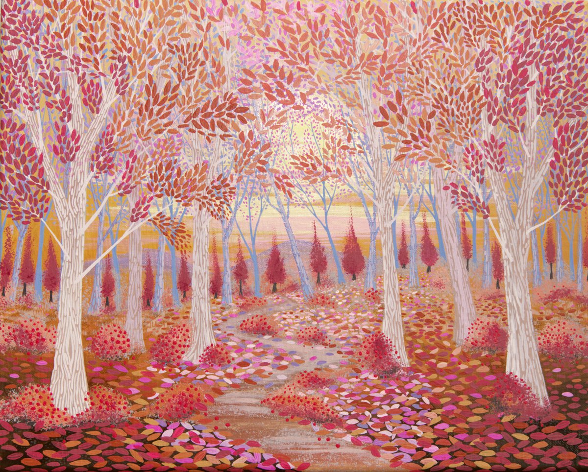 Autumn Woodland by Yvonne B Webb