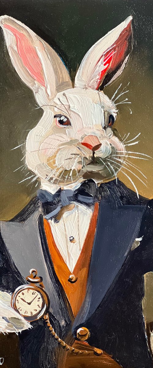 Bunny in a Tuxedo 3 by Ole Karako
