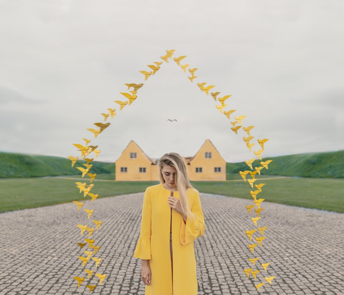 Surrealistic Portrait Photograph By Dasha Pears, 20 X 18, Long Way, Original Artwork