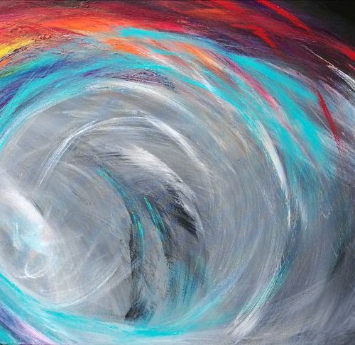 Flux - Panoramic Expressionism, Abstract, Colour, Wave by Mel Graham