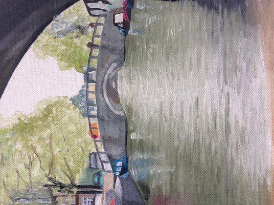 Amsterdam Canal original oil painting