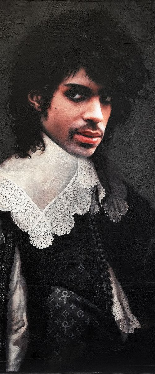 Prince versus Henrick Hooft (original Michiel van Mierevelt 1640) by Karin Vermeer