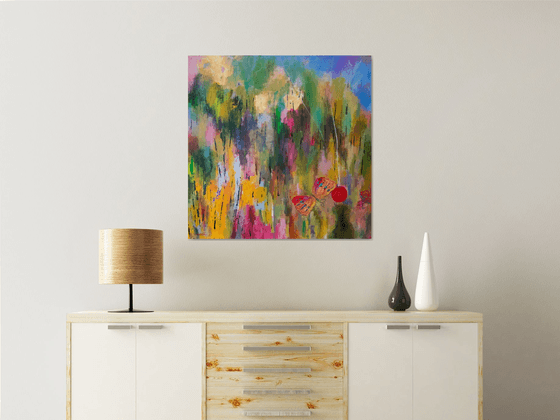 Redhead butterflies, Original painting, Ready to hang by WanidaEm