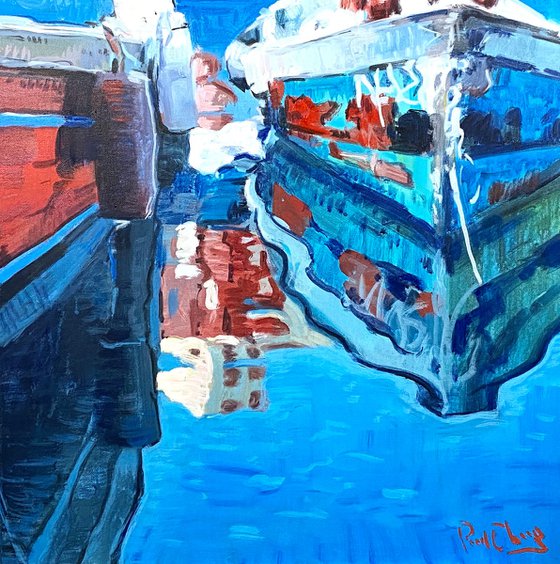 Cinque Terre Boats Abstract