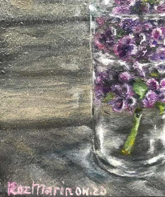 Lilac in a glass Still-Life's collection of miniatures