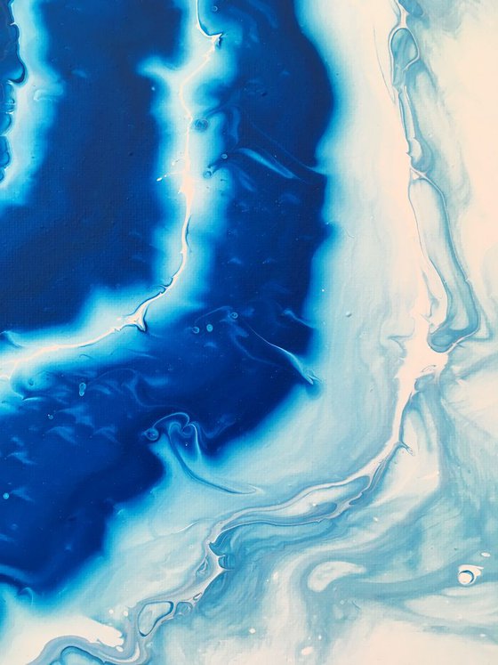 "Washed Away" - SPECIAL PRICE - Original Abstract PMS Acrylic Painting - 16 x 20 inches
