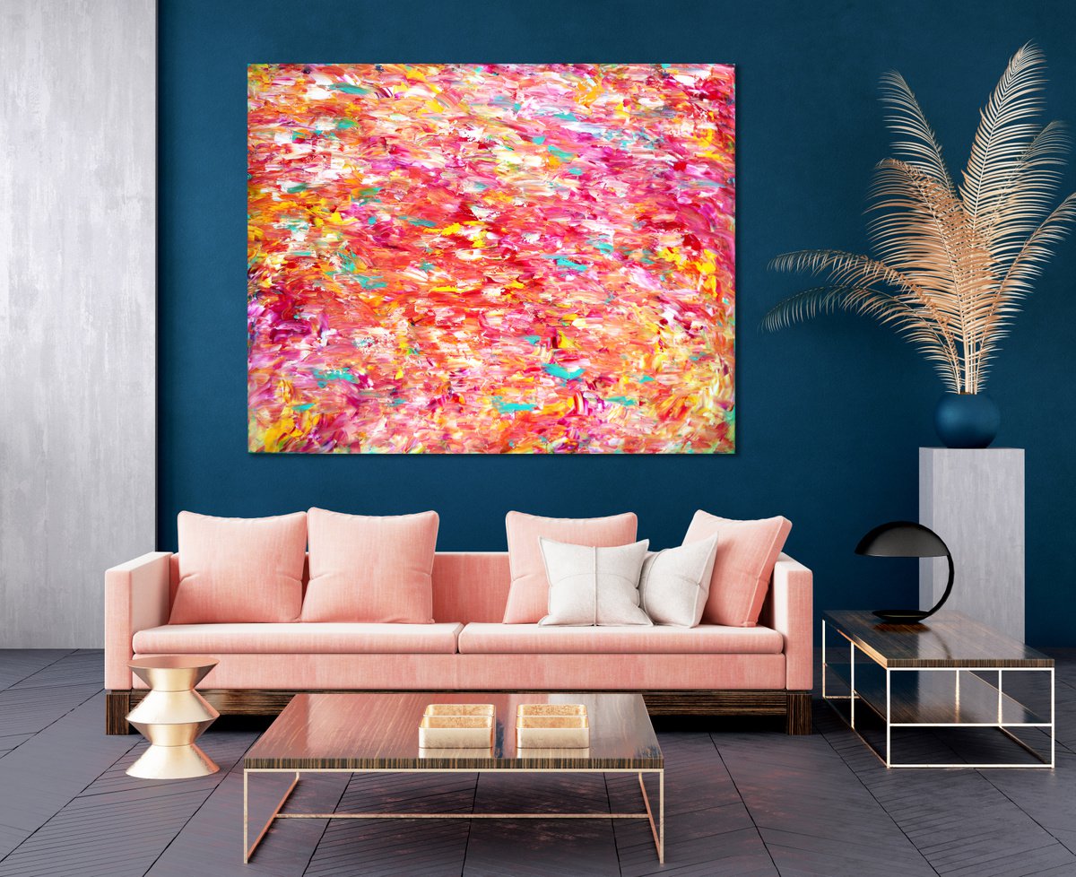 Fire Lake Acrylic painting by Estelle Asmodelle | Artfinder