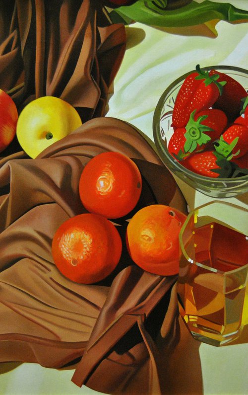 Still life with strawberries by Valeri Tsvetkov