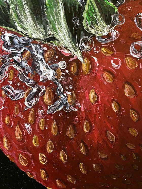 Strawberry underwater