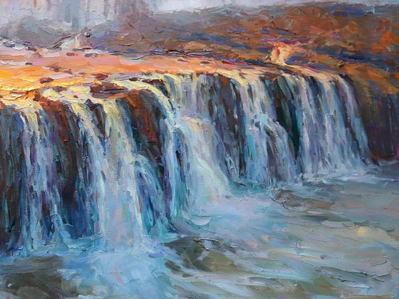 "Evening waterfall "