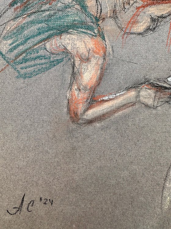 Sketch "Girl with mask"