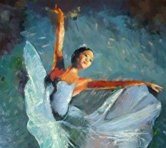 Ballerina (50x60cm, oil/canvas, ready to hang)