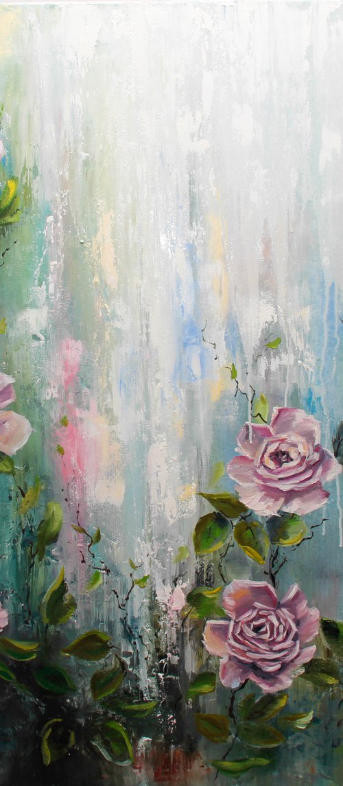 Rose garden in the rain. by Ihor Bychkivskyy