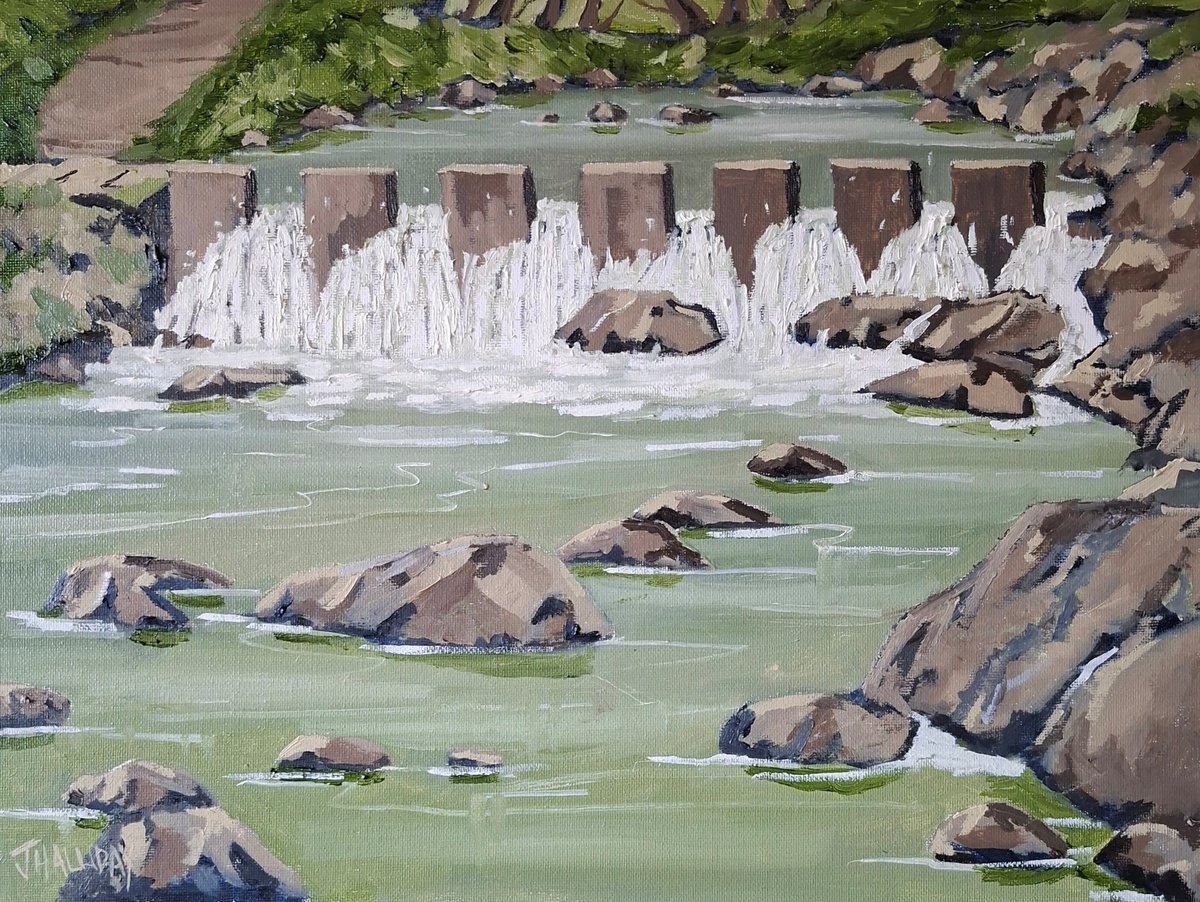 Stepping Stones By John Halliday, 16 X 12, Artwork For Sale On Artfinder