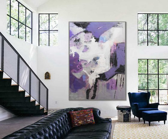 Abstract V, abstract extra large, 150x200cm, 59x78 Inch, Free shipping, special price