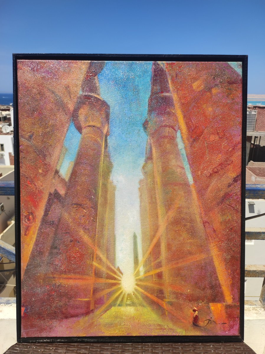 Impressionistic Landscape Oil Painting By Olga Onopko, 31 X 39", Rays Through Time, Original Artwork