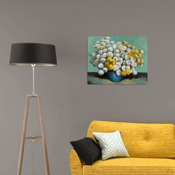 Chrysanthemums in Bloom