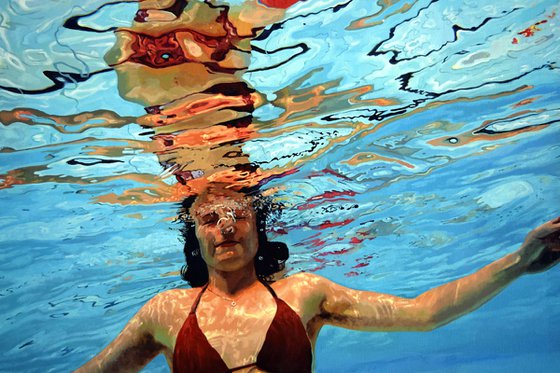 Radiance - Large Swimming Painting