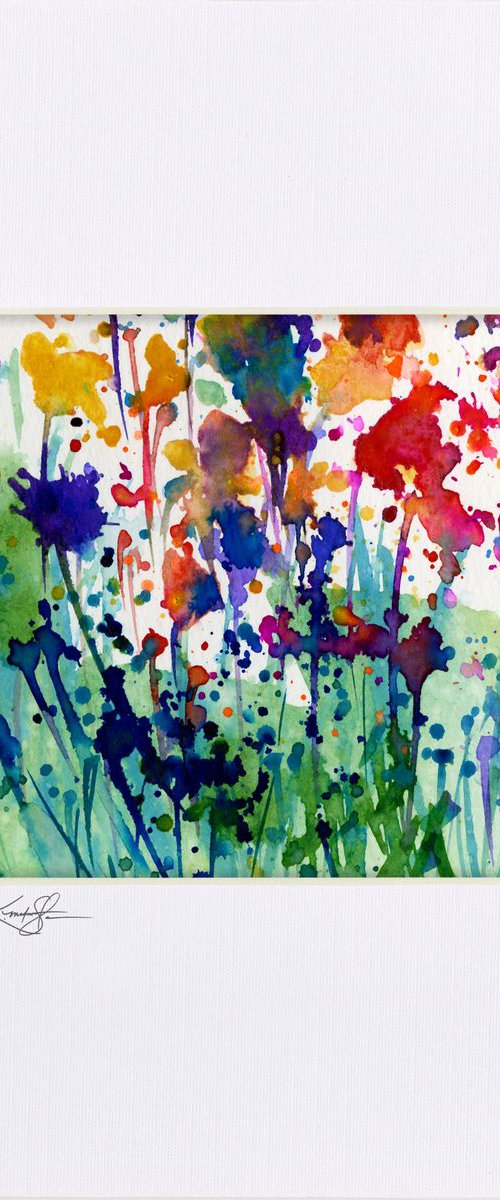 A Walk Among The Flowers 4 - Abstract Floral Watercolor painting by Kathy Morton Stanion by Kathy Morton Stanion