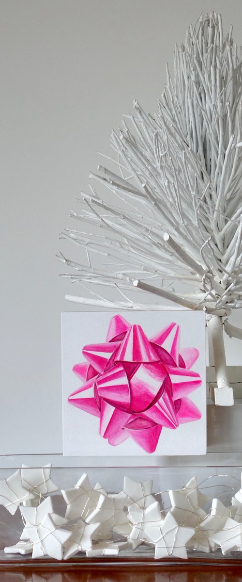 Pink Gift Bow by Susan Porter