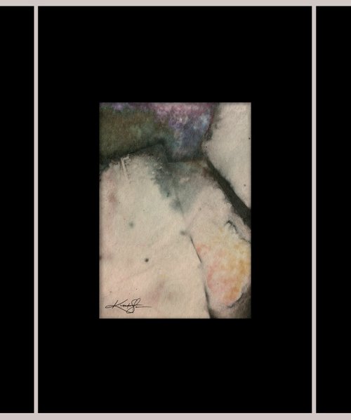 Abstract Collection 4 - 3 Small Matted paintings by Kathy Morton Stanion by Kathy Morton Stanion