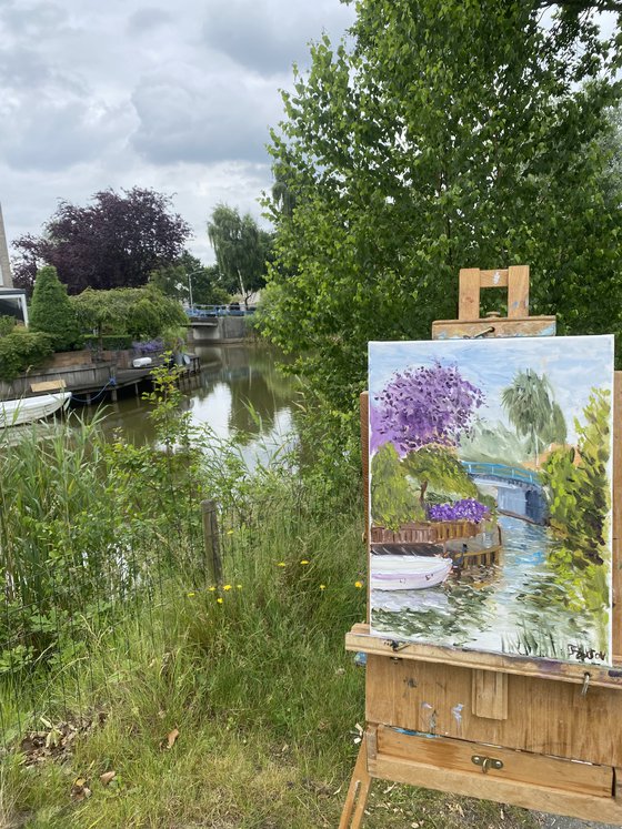 Canal in Dutch town
