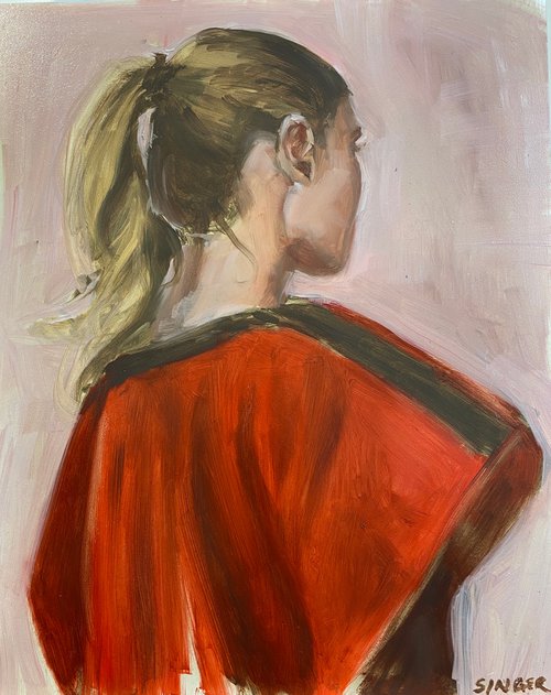 Red Kimono by Leslie Singer