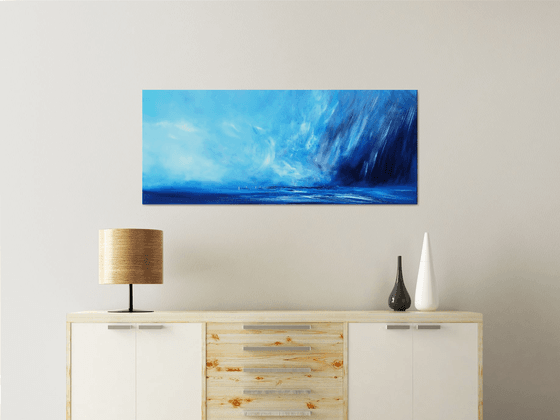 Storm - seascape, emotional, panoramic