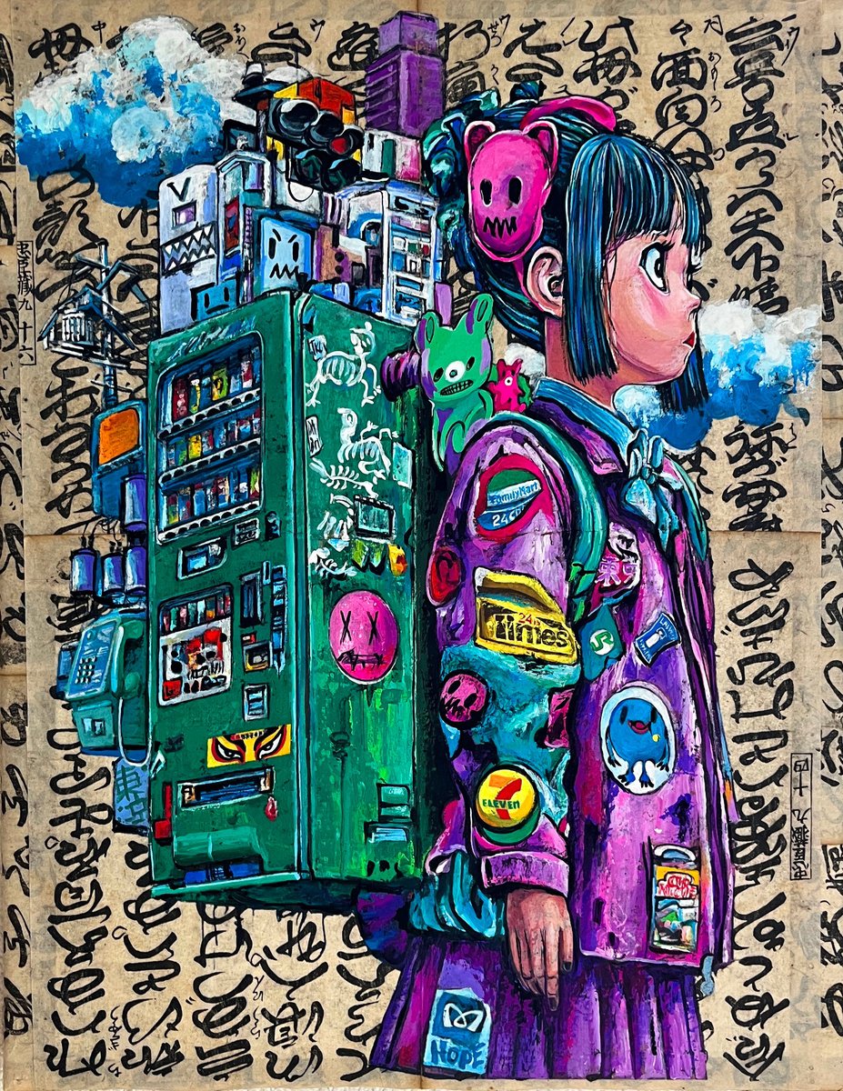 Portrait Painting By Pavs, 12 X 16", Vendor Girl, Original Artwork