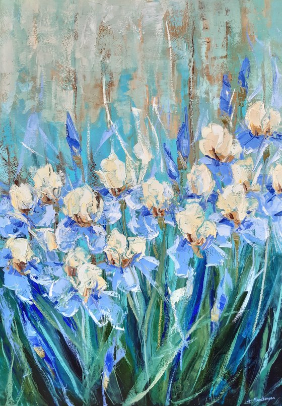 Irises   70x100cm