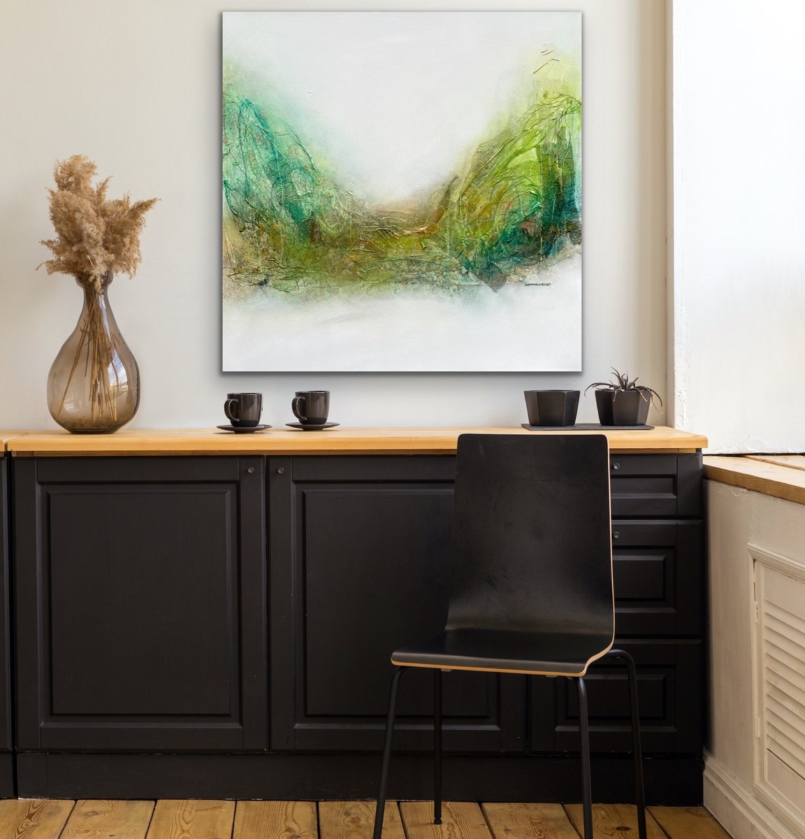 Abstract Acrylic Painting By Kirsten Schankweiler, 31 X 31", Last Days Of Summer #2, Original Artwork