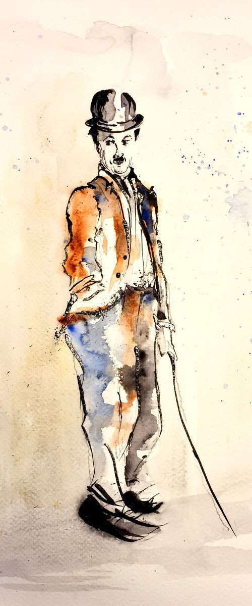 Charlie Chaplin, the Tramp by Victor de Melo