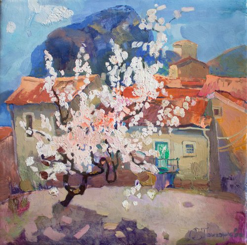 Blossoms of Sasso di Castalda, Italy by Anastasiia Grygorieva