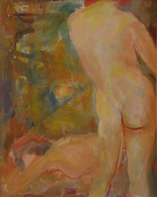 Two Nude Women by Leon Sarantos