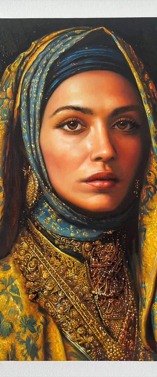 Leon Poynter oriental portrait oil painting by Leon Poynter